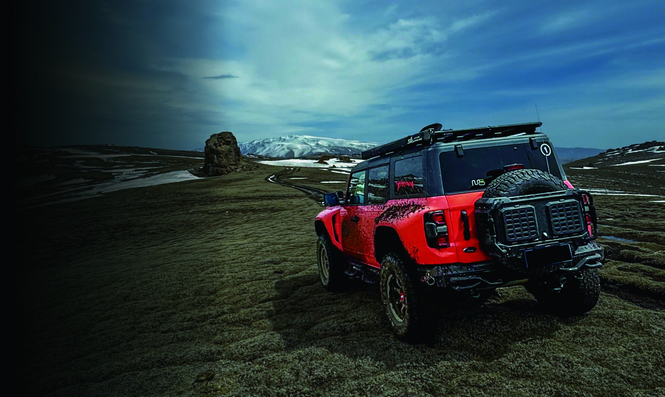 VSTAR TITAN Series Ford Bronco in a remote mountain landscape
